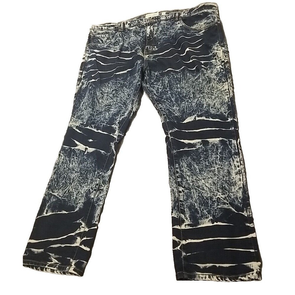 Evolution In Design Jeans Men 48 51×33 Baggy Skater Y2k Denim Hip Hop Acid Wash